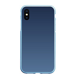 Чехол iPhone XS Max матовый Gradient Dark Blue