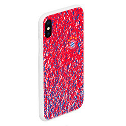 Чехол iPhone XS Max матовый Bayern munchen брызги красок, цвет: 3D-белый — фото 2