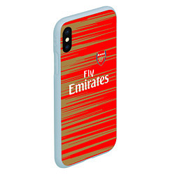 Чехол iPhone XS Max матовый Arsenal fly emirates, цвет: 3D-голубой — фото 2