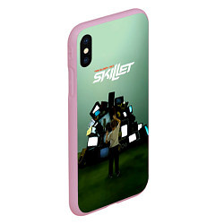 Чехол iPhone XS Max матовый The Older I Get EP - Skillet, цвет: 3D-розовый — фото 2