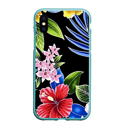 Чехол iPhone XS Max матовый Floral vanguard composition Летняя ночь Fashion tr