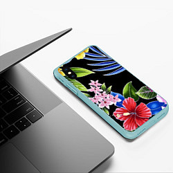 Чехол iPhone XS Max матовый Floral vanguard composition Летняя ночь Fashion tr, цвет: 3D-мятный — фото 2