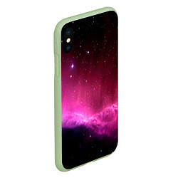 Чехол iPhone XS Max матовый Night Nebula, цвет: 3D-салатовый — фото 2