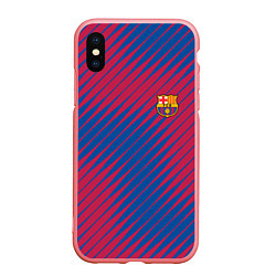 Чехол iPhone XS Max матовый Fc barcelona барселона fc абстракция