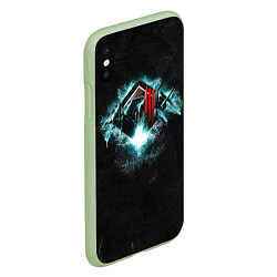 Чехол iPhone XS Max матовый More Monsters and Sprites - Skrillex, цвет: 3D-салатовый — фото 2
