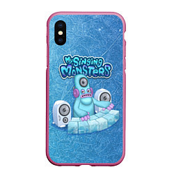 Чехол iPhone XS Max матовый My singing monsters ДИДЖ Deedge, цвет: 3D-малиновый