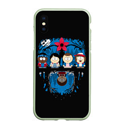 Чехол iPhone XS Max матовый Stranger Things South Park