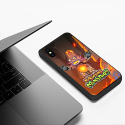 Чехол iPhone XS Max матовый My singing monsters ЛАВАТЁКА, цвет: 3D-черный — фото 2