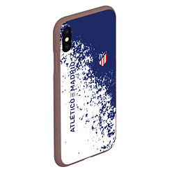 Чехол iPhone XS Max матовый Atletico madrid football sport, цвет: 3D-коричневый — фото 2