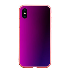 Чехол iPhone XS Max матовый VIOLET gradient