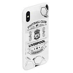 Чехол iPhone XS Max матовый Liverpool Football Club Number 1 Legendary, цвет: 3D-белый — фото 2
