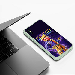 Чехол iPhone XS Max матовый Fortnite Durrrburger Skin, цвет: 3D-салатовый — фото 2