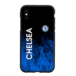 Чехол iPhone XS Max матовый Chelsea пламя