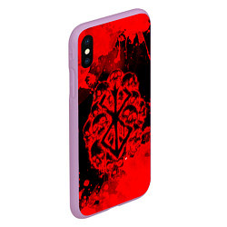 Чехол iPhone XS Max матовый КЛЕЙМО ЖЕРТВЫ И ЧЕРЕПА БЕРСЕРК - BERSERK, цвет: 3D-сиреневый — фото 2