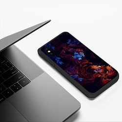 Чехол iPhone XS Max матовый Синие и Красные Коралловые Рифы, цвет: 3D-черный — фото 2