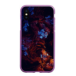 Чехол iPhone XS Max матовый Синие и Красные Коралловые Рифы