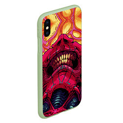 Чехол iPhone XS Max матовый КС ГО СКИН CS GO SKIN ЧЕЛЮСТИ, цвет: 3D-салатовый — фото 2