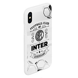 Чехол iPhone XS Max матовый Inter Football Club Number 1 Legendary, цвет: 3D-белый — фото 2