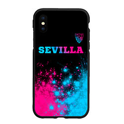 Чехол iPhone XS Max матовый Sevilla Neon Gradient