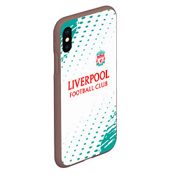 Чехол iPhone XS Max матовый Liverpool краски, цвет: 3D-коричневый — фото 2