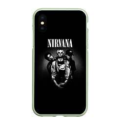 Чехол iPhone XS Max матовый Nirvana рок-группа