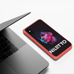 Чехол iPhone XS Max матовый Нилетто - портрет, цвет: 3D-красный — фото 2