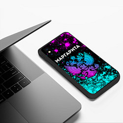 Чехол iPhone XS Max матовый Маргарита Россия, цвет: 3D-черный — фото 2