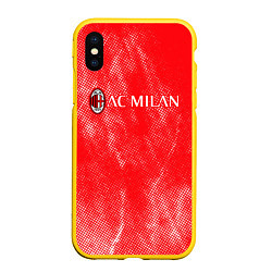 Чехол iPhone XS Max матовый Ac milan абстракция