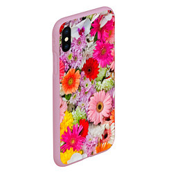 Чехол iPhone XS Max матовый BEAUTIFUL FLOWERS, цвет: 3D-розовый — фото 2