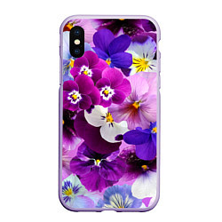 Чехол iPhone XS Max матовый CHARMING PANSIES