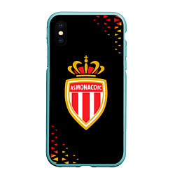 Чехол iPhone XS Max матовый Monaco абстракция, цвет: 3D-мятный