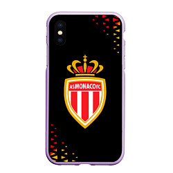 Чехол iPhone XS Max матовый Monaco абстракция, цвет: 3D-сиреневый