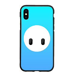 Чехол iPhone XS Max матовый Fall Guy blue, цвет: 3D-черный