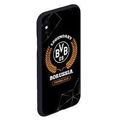 Чехол iPhone XS Max матовый Лого Borussia и надпись Legendary Football Club на, цвет: 3D-черный — фото 2