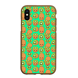 Чехол iPhone XS Max матовый POSITIVE KIWI FRUIT