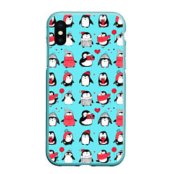 Чехол iPhone XS Max матовый PENGUINS ON THE POSITIVE