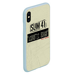 Чехол iPhone XS Max матовый Sum 41 - The Acoustics Full Album, цвет: 3D-голубой — фото 2