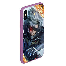 Чехол iPhone XS Max матовый Metal Gear Rising: Revengeance, цвет: 3D-фиолетовый — фото 2