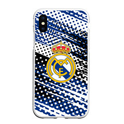 Чехол iPhone XS Max матовый Real madrid Реал Мадрид краски