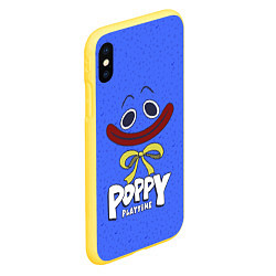 Чехол iPhone XS Max матовый Poppy Playtime Huggy Wuggy, цвет: 3D-желтый — фото 2