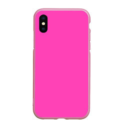 Чехол iPhone XS Max матовый Яркий розовый из фильма Барби