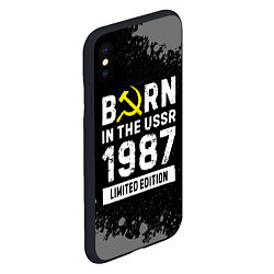 Чехол iPhone XS Max матовый Born In The USSR 1987 year Limited Edition, цвет: 3D-черный — фото 2