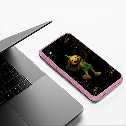 Чехол iPhone XS Max матовый POPPY PLAYTIME ПОППИ ПЛЕЙТАЙМ Крольчонок Бонзо, цвет: 3D-розовый — фото 2