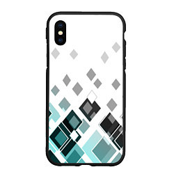 Чехол iPhone XS Max матовый Geometric pattern Геометрический узор ромбы