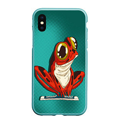Чехол iPhone XS Max матовый Странная красная лягушка