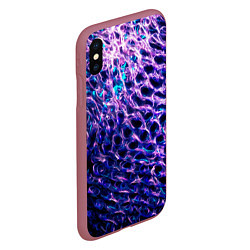 Чехол iPhone XS Max матовый Световая живопись - абстракция, цвет: 3D-малиновый — фото 2