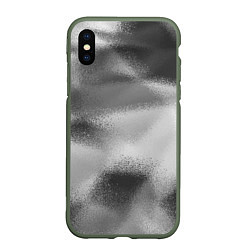 Чехол iPhone XS Max матовый В серых тонах абстрактный узор gray abstract patte