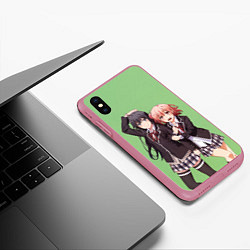 Чехол iPhone XS Max матовый Юи и Юкино OreGairu, цвет: 3D-малиновый — фото 2