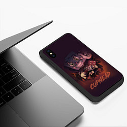 Чехол iPhone XS Max матовый Cuphead - Король кости, цвет: 3D-черный — фото 2