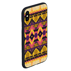 Чехол iPhone XS Max матовый Африканский узор орнамент из шерсти Africa Wool Pa, цвет: 3D-черный — фото 2